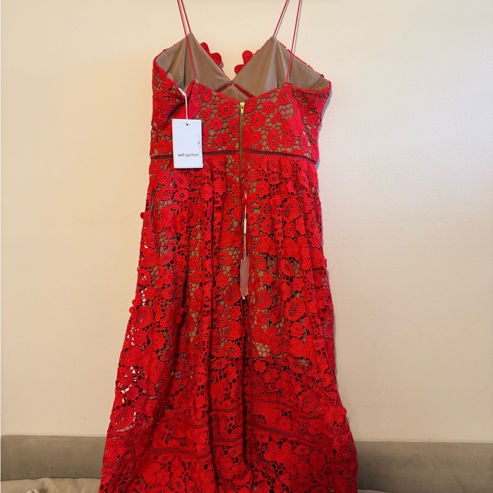 Self-Portrait Lace Pattern Midi Dress [BRAND NEW] — Size 8 - Picture 8 of 11